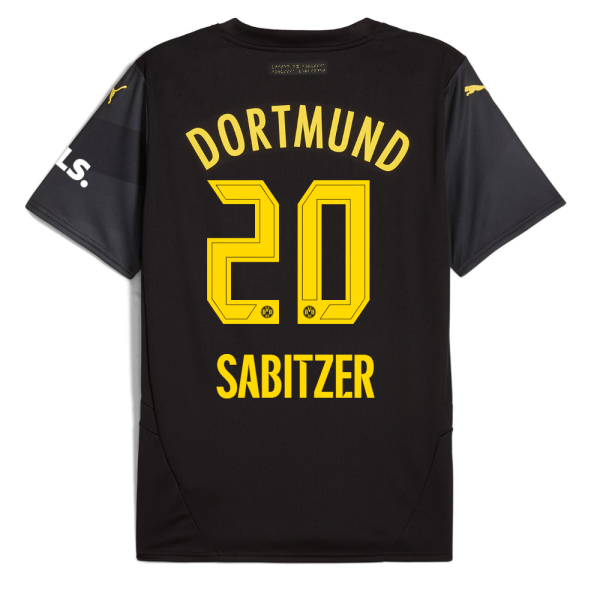 BVB Away Jersey 2425 For Kids – 20 Sabitzer Borussia Dortmund Collection | Official Merchandise
