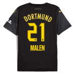 BVB Away Jersey 2425 For Kids – 21 Malen Borussia Dortmund Collection | Official Merchandise