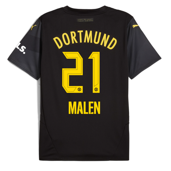 BVB Away Jersey 2425 For Kids – 21 Malen Borussia Dortmund Collection | Official Merchandise