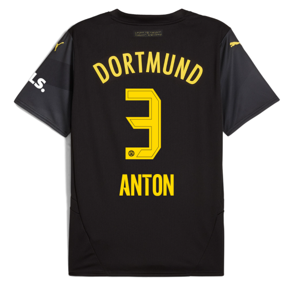 BVB Away Jersey 2425 For Kids – 3 Anton Borussia Dortmund Collection | Official Merchandise
