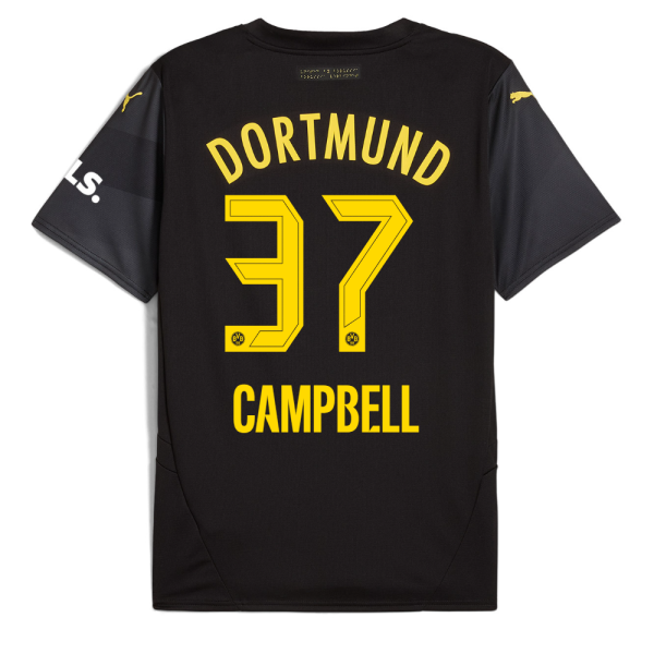 BVB Away Jersey 2425 For Kids – 37 Campbell Borussia Dortmund Collection | Official Merchandise