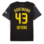 BVB Away Jersey 2425 For Kids – 43 Gittens Borussia Dortmund Collection | Official Merchandise
