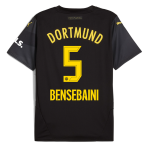 BVB Away Jersey 2425 For Kids – 5 Bensebaini Borussia Dortmund Collection | Official Merchandise