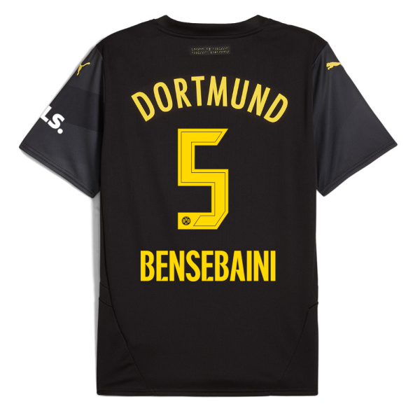 BVB Away Jersey 2425 For Kids – 5 Bensebaini Borussia Dortmund Collection | Official Merchandise