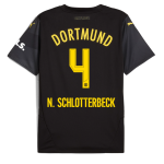BVB Away Jersey 2425 For Women – 4 Schlotterbeck Borussia Dortmund Collection | Official Merchandise