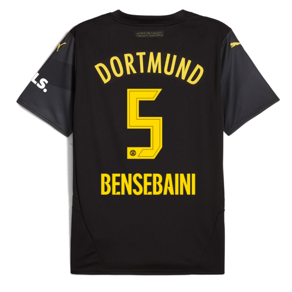 BVB Away Jersey 2425 For Women – 5 Bensebaini Borussia Dortmund Collection | Official Merchandise
