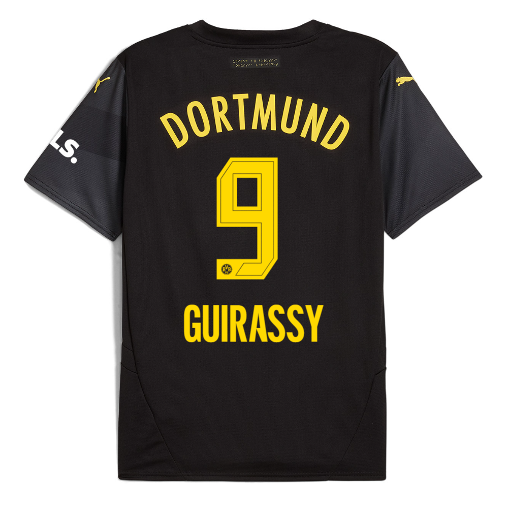 BVB Away Jersey 2425 For Women – 9 Guirassy Borussia Dortmund Collection | Official Merchandise