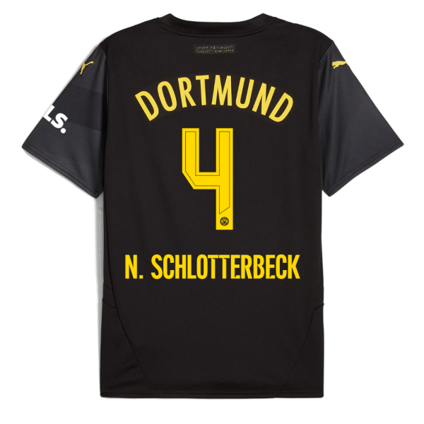 BVB Away Men Jersey 2425 – 4 Schlotterbeck Borussia Dortmund Collection | Official Merchandise
