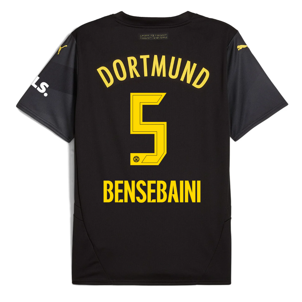 BVB Away Men Jersey 2425 – 5 Bensebaini Borussia Dortmund Collection | Official Merchandise