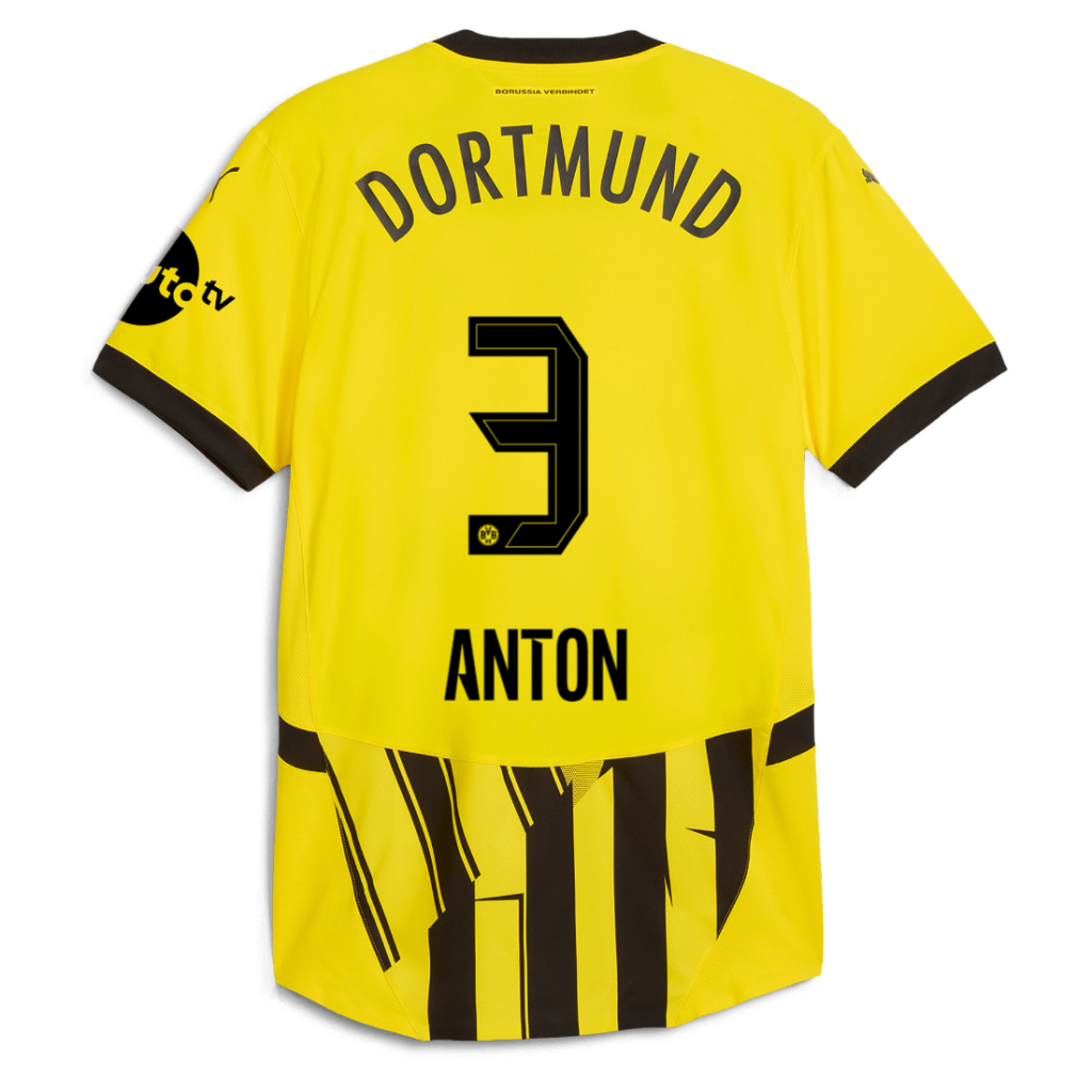 BVB Cup Jersey 2425 For Children – 3 Anton Borussia Dortmund Collection | Official Merchandise