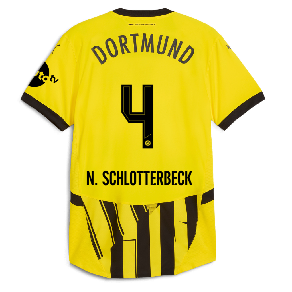 BVB Cup Jersey 2425 For Children – 4 Schlotterbeck Borussia Dortmund Collection | Official Merchandise