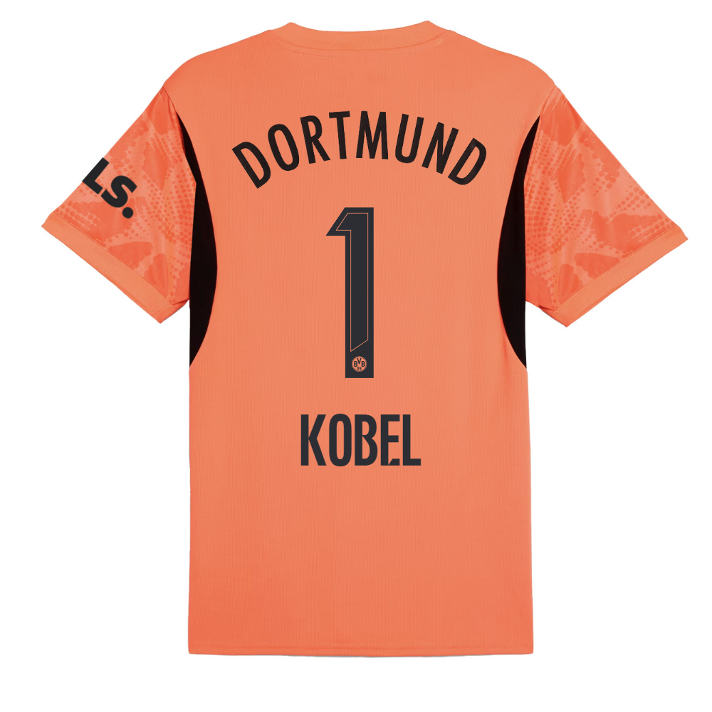 BVB Goalkeeper Jersey 2425 Orange For Kids – 1 Kobel Borussia Dortmund Collection | Official Merchandise