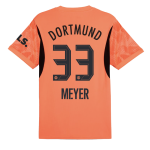 BVB Goalkeeper Jersey 2425 Orange For Kids – 33 Meyer Borussia Dortmund Collection | Official Merchandise