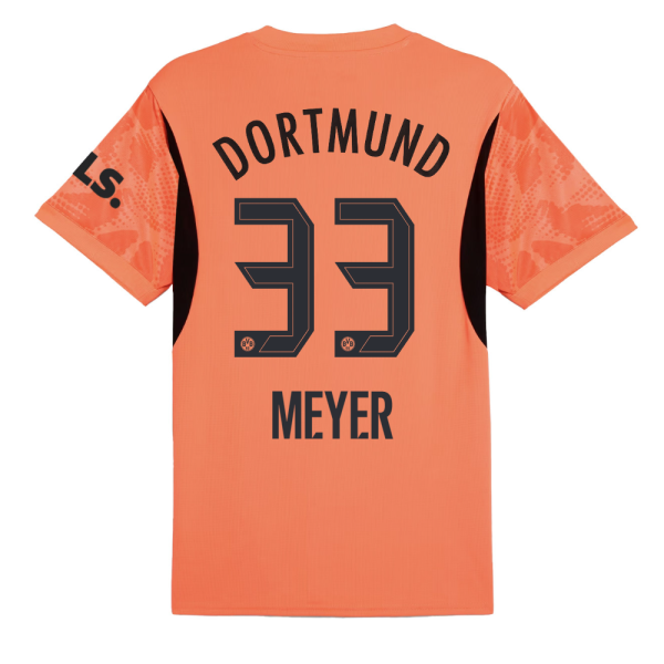 BVB Goalkeeper Jersey 2425 Orange For Kids – 33 Meyer Borussia Dortmund Collection | Official Merchandise