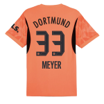 BVB Men Goalkeeper Jersey 2425 Orange – 33 Meyer Borussia Dortmund Collection | Official Merchandise