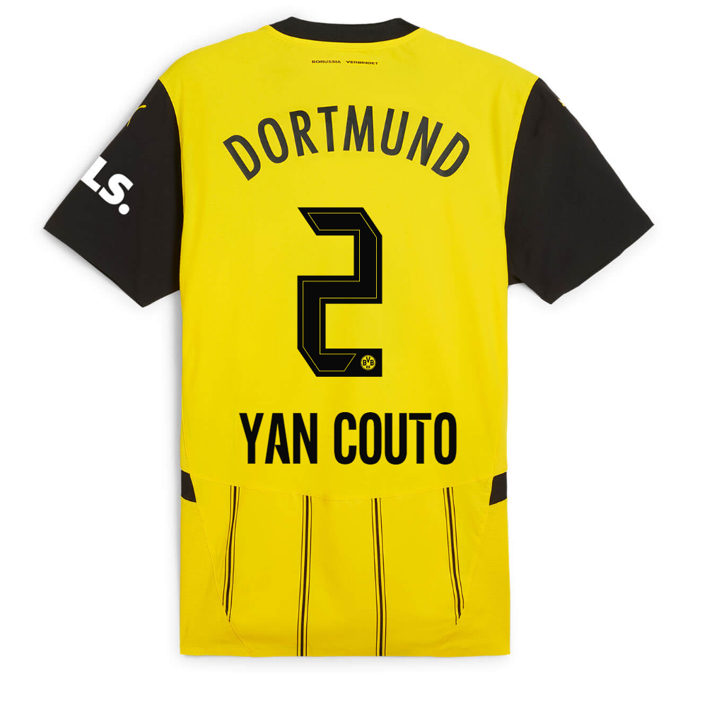 BVB Men Home Jersey 2425 Authentic – 2 Yan Couto Borussia Dortmund Collection | Official Merchandise