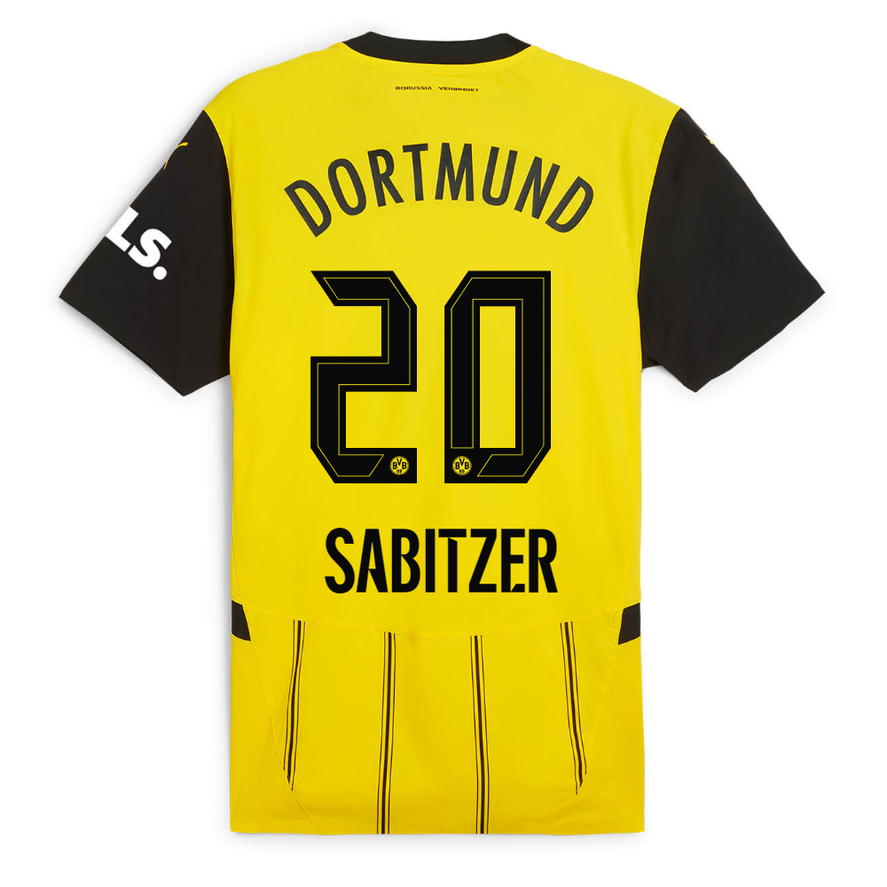 BVB Men Home Jersey 2425 Authentic – 20 Sabitzer Borussia Dortmund Collection | Official Merchandise