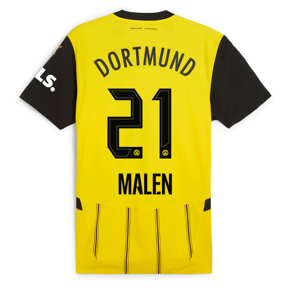 BVB Men Home Jersey 2425 Authentic – 21 Malen Borussia Dortmund Collection | Official Merchandise