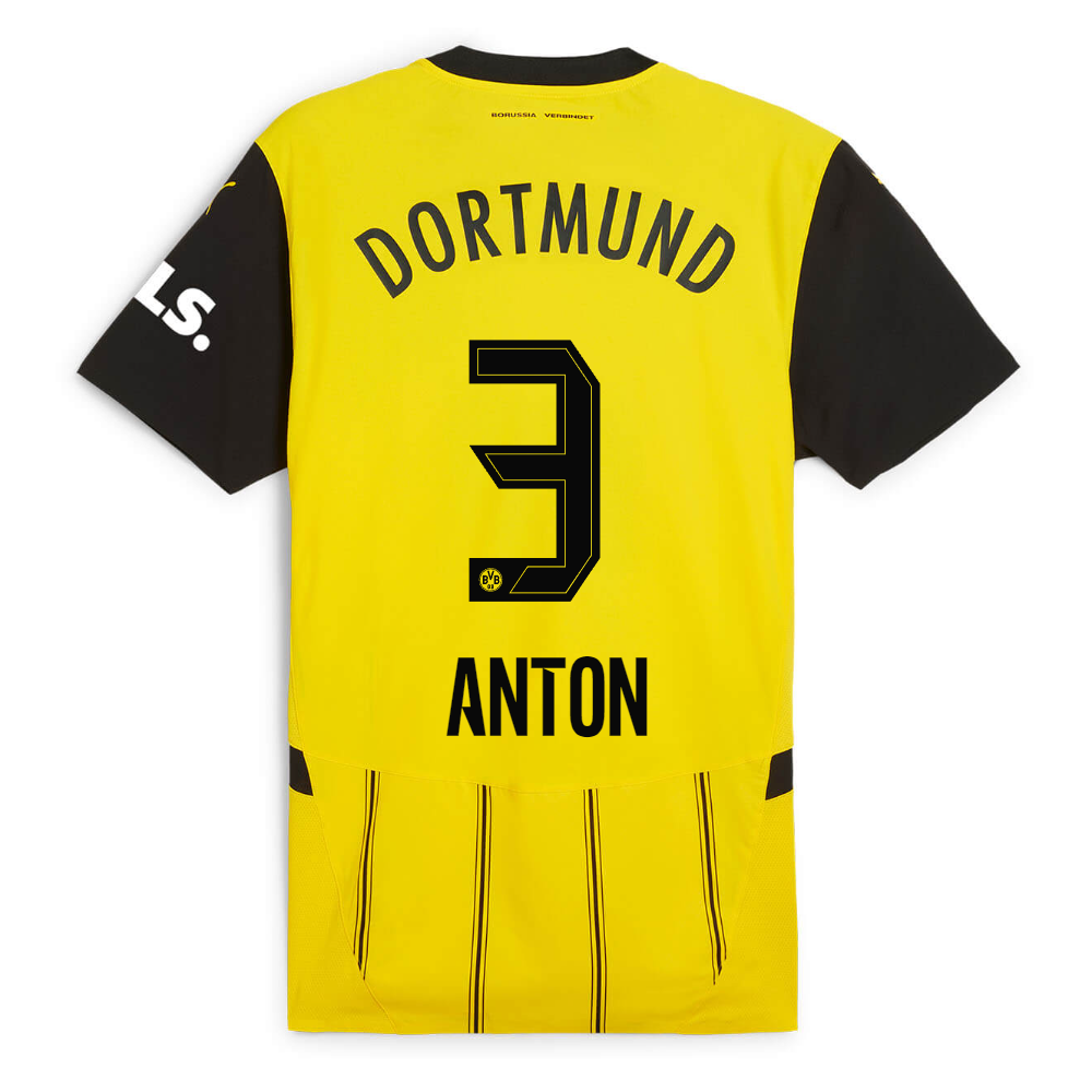 BVB Men Home Jersey 2425 Authentic – 3 Anton Borussia Dortmund Collection | Official Merchandise