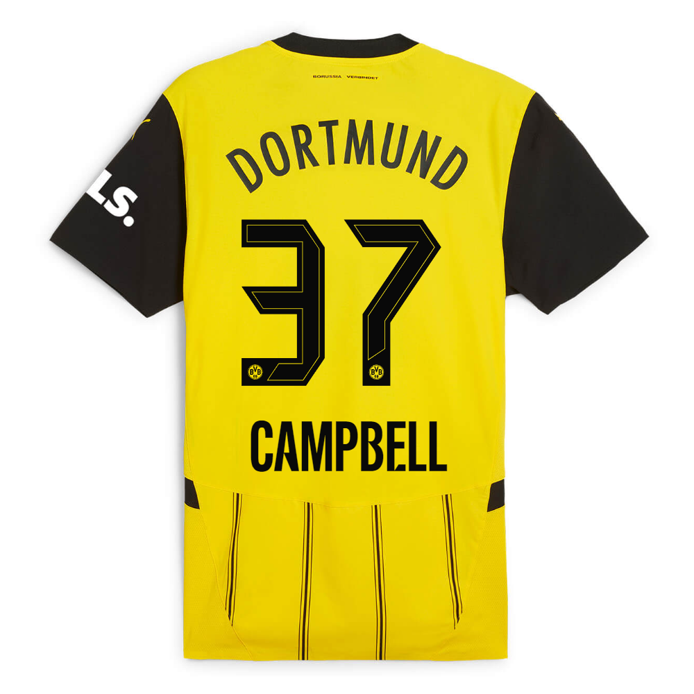 BVB Men Home Jersey 2425 Authentic – 37 Campbell Borussia Dortmund Collection | Official Merchandise
