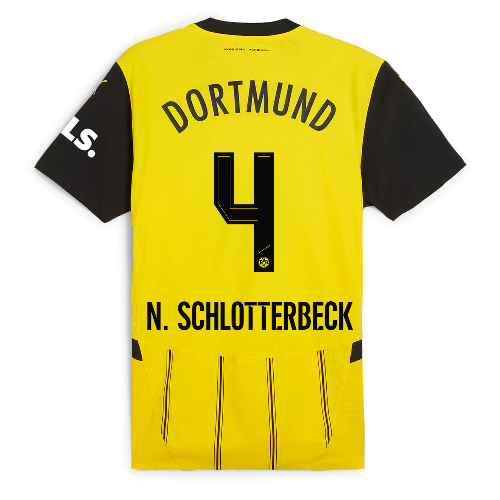 BVB Men Home Jersey 2425 Authentic – 4 Schlotterbeck Borussia Dortmund Collection | Official Merchandise
