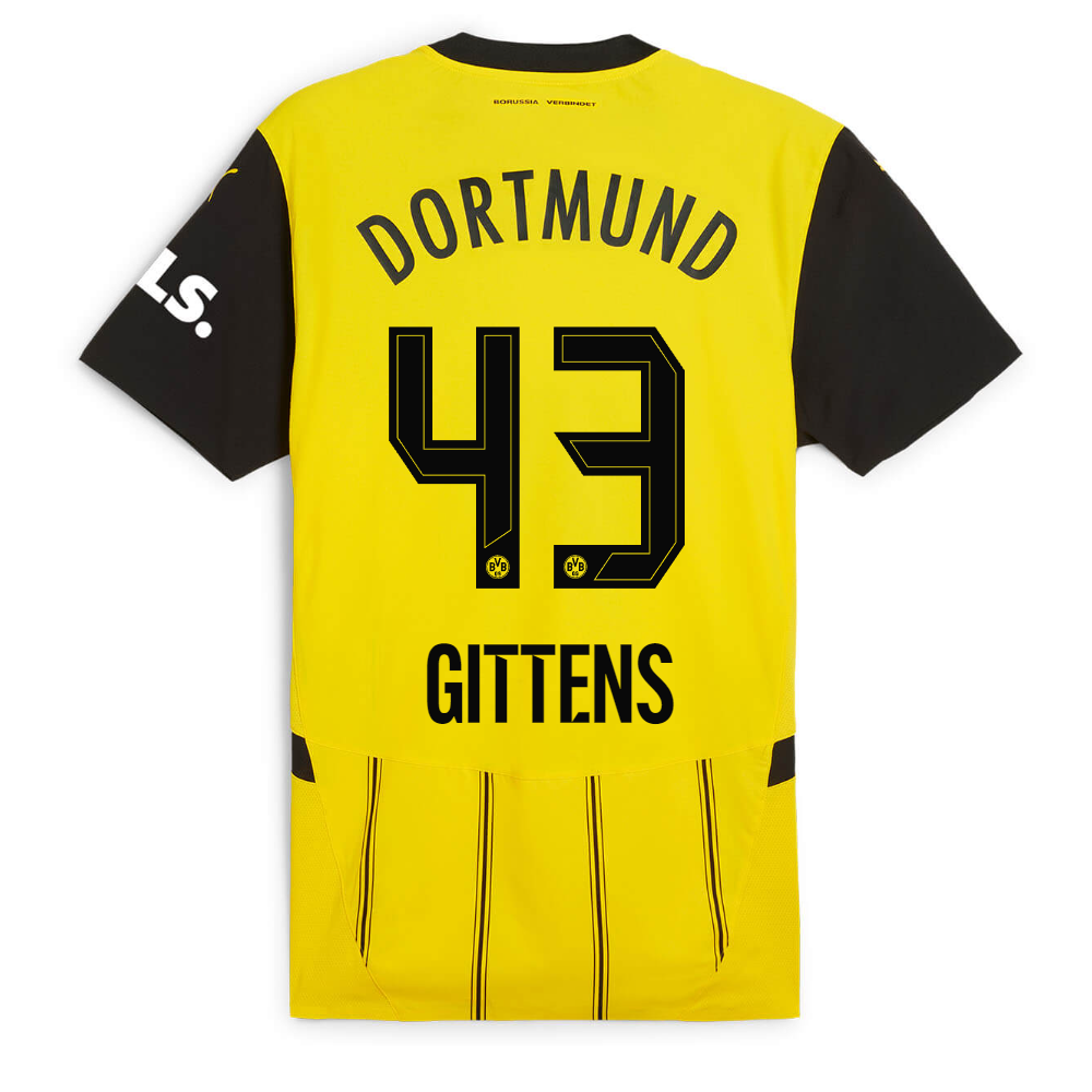 BVB Men Home Jersey 2425 Authentic – 43 Gittens Borussia Dortmund Collection | Official Merchandise