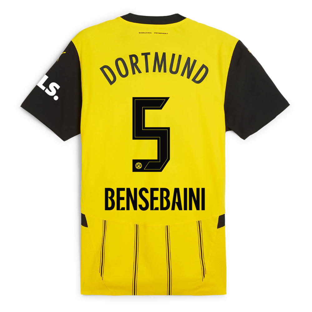 BVB Men Home Jersey 2425 Authentic – 5 Bensebaini Borussia Dortmund Collection | Official Merchandise