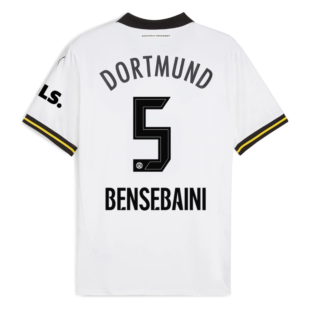 BVB Weiße Wiese 2425 children’s third jersey – 5 Bensebaini Borussia Dortmund Collection | Official Merchandise