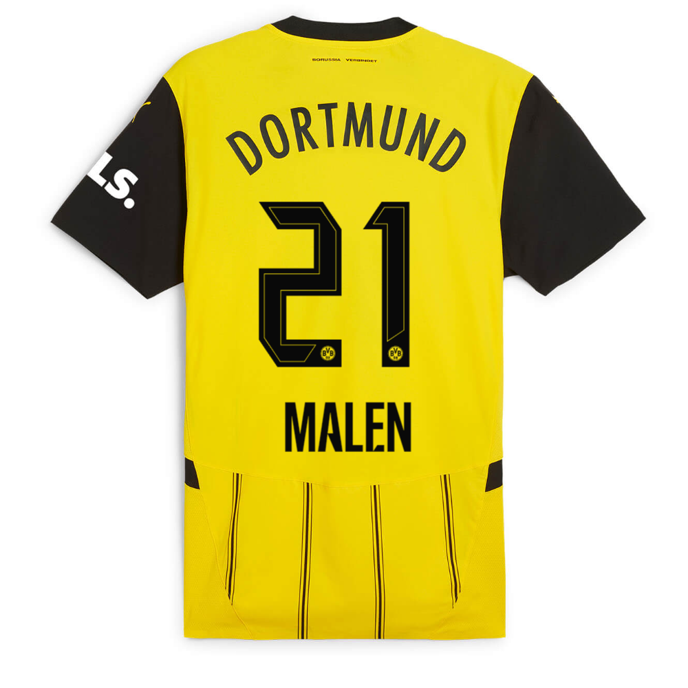 BVB home jersey 2425 for kids – 21 Malen Borussia Dortmund Collection | Official Merchandise