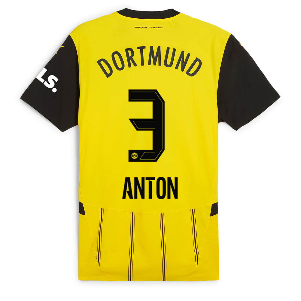 BVB home jersey 2425 for kids – 3 Anton Borussia Dortmund Collection | Official Merchandise