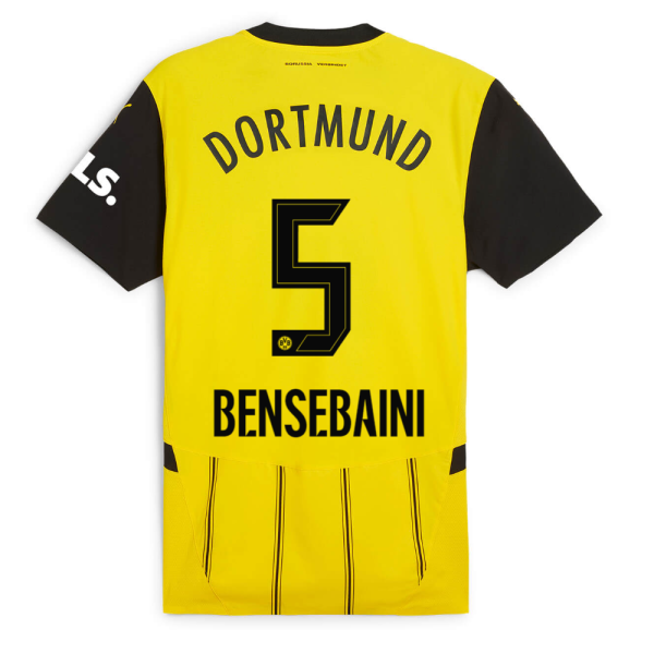BVB home jersey 2425 for kids – 5 Bensebaini Borussia Dortmund Collection | Official Merchandise