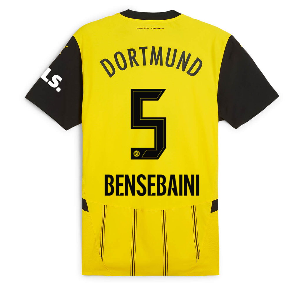 BVB home jersey 2425 for women – 5 Bensebaini Borussia Dortmund Collection | Official Merchandise